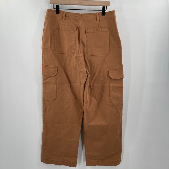 Z SUPPLY Noah Cargo Pants Size Extra Large Chestnut Cropped NWT Cotton Stretch - Picture 5 of 16